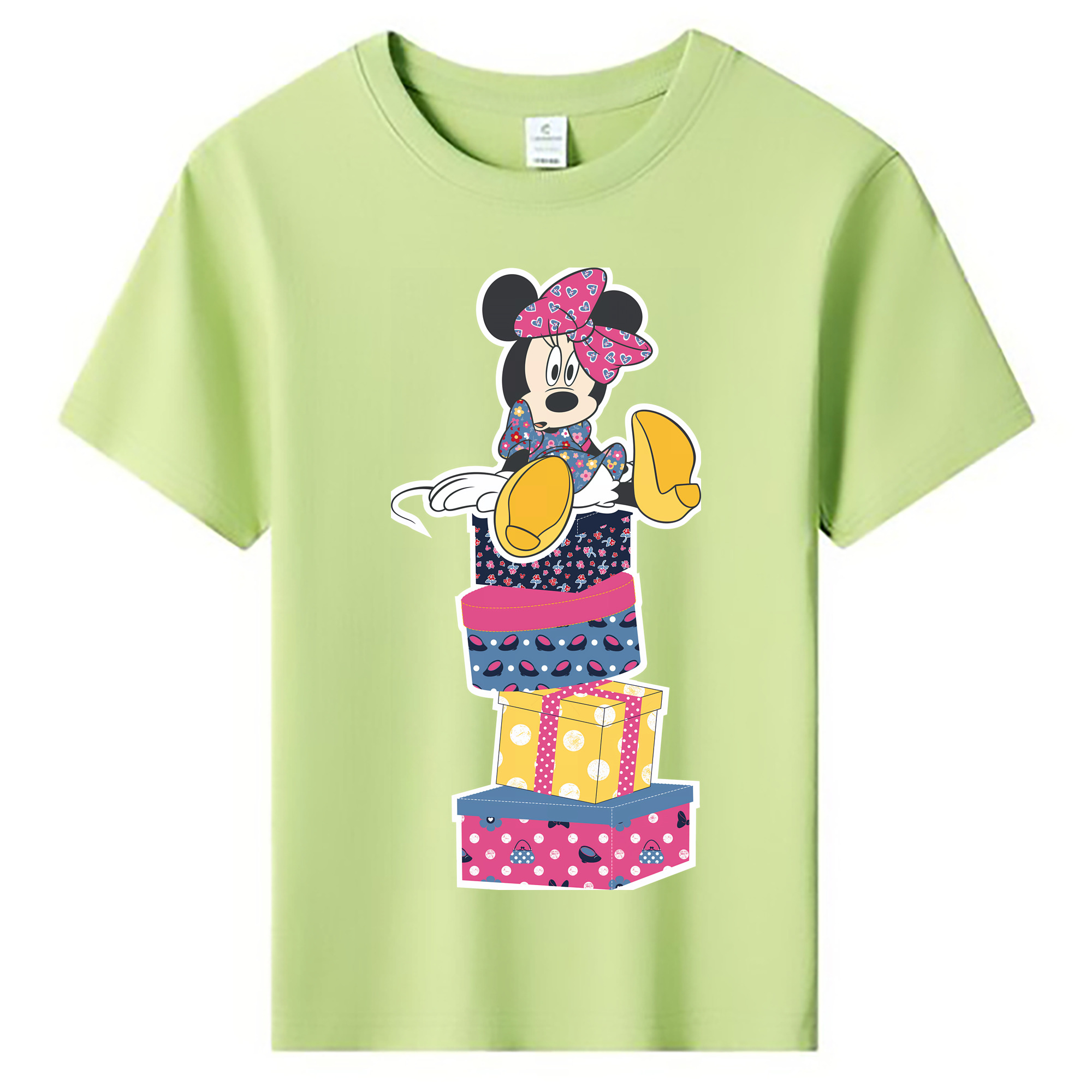 （画像用） ミッキーマウス Mickey Mouse 綿100％キッズTシャツ（フロントプリント）